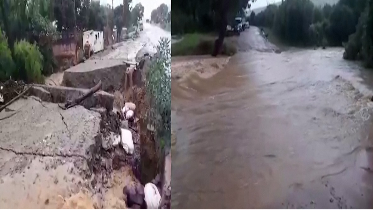 বন্যায় ভেঙে গেলো সেতু